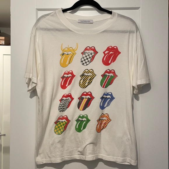Daydreamer Tops - Daydreamer band tee - Rolling Stones logo